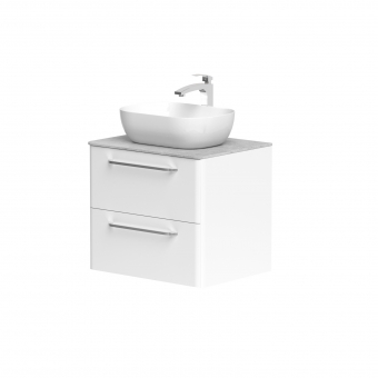 Apatinė spintelė Soft 60cm balta blizgi, stalviršiui 
